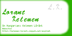 lorant kelemen business card