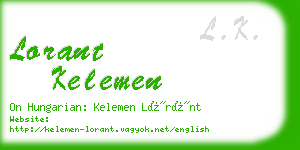lorant kelemen business card